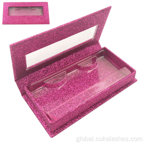 Magnetic Lashes Case rectangle luxury magnetic eyelash box with window Supplier